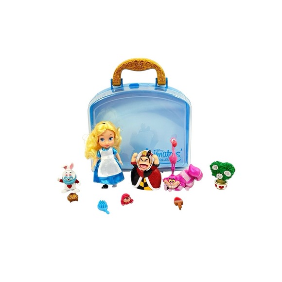 Disney Animators Collection Alice In Wonderland Mini Doll Playset W/case - Picture 1 of 9